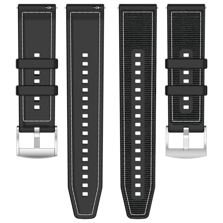 xDfind Hybrid Nylon Braid Silicone Watch Band, 22mm For Suunto Race S / Race / 9 Peak