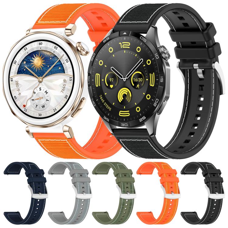 xDfind Hybrid Nylon Braid Silicone Watch Band, 22mm For Huawei Watch GT5/GT5 Pro/4/4 Pro, 20mm For Huawei Watch GT4 / GT3 / GT2