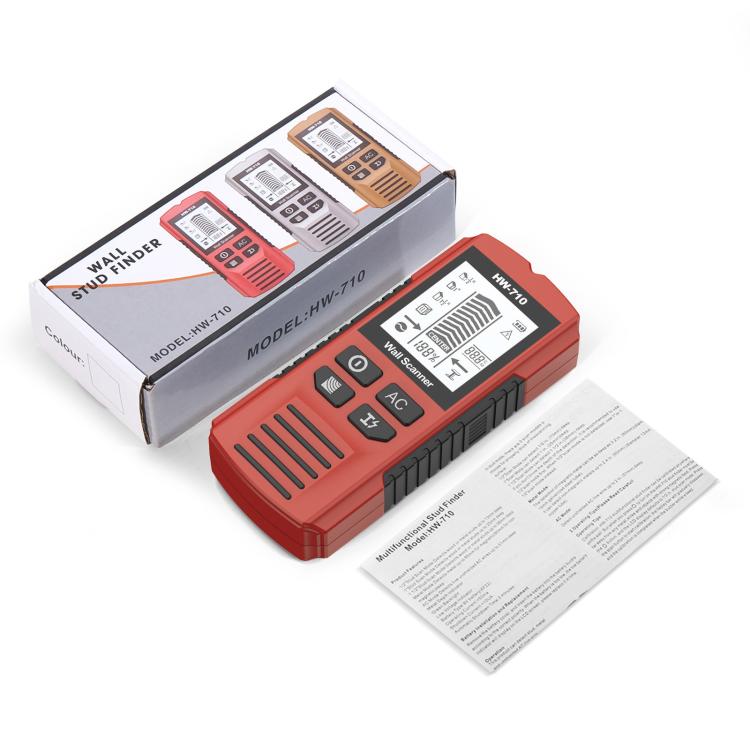 HW-710 5-in-1 Wall Scanner Metal Detector Stud Finder Measuring Instrument