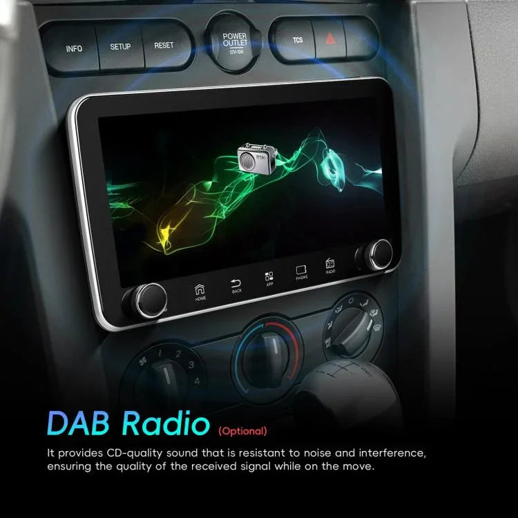 10.36 inch Screen Android 15 Car CarPlay Navigation Integrated Machine with Dual Knob, Standard, Standard+AHD+Microphone