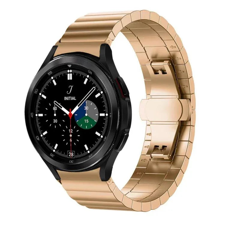 xDfind One-bead Bamboo Solid Stainless Steel Watch Band, For Samsung Galaxy Watch8 / Wacth8 Classic 22mm, For Samsung Galaxy Watch 7 / 6 / 5 / FE 20mm, For Samsung Galaxy Fit3 SM-R390 18mm