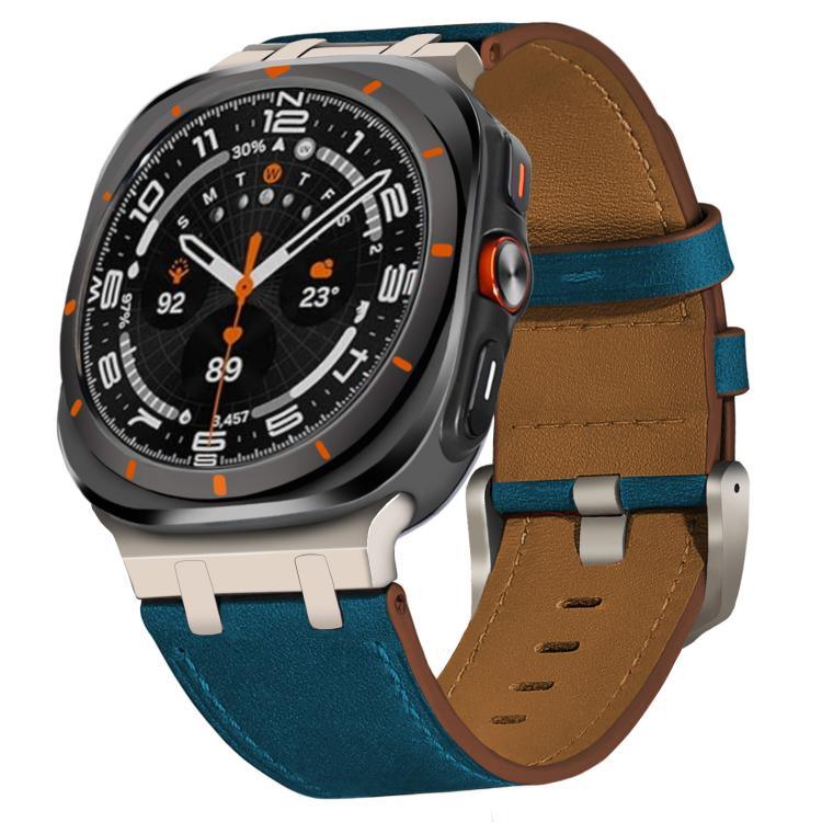 Crazy Horse Leather Watch Band, For Samsung Galaxy Watch8 / Watch8 Classic