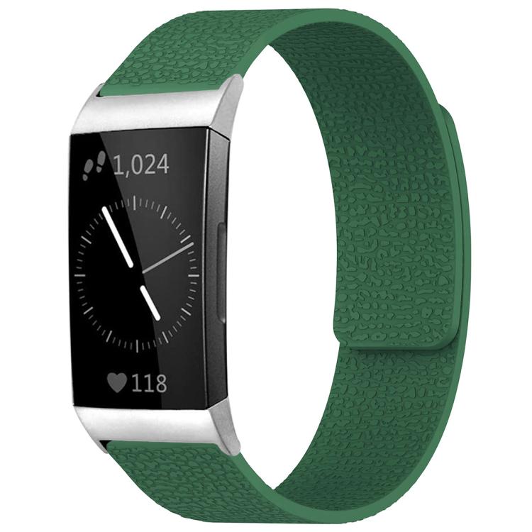 xDfind Litchi Texture Magnetic Silicone Watch Band, For Fitbit Charge 5 / Charge 6, For Fitbit Versa 4/Versa3/Sense2/Sense, For Fitbit Luxe / Special Edition, For Fitbit Inspire 2 / Ace 3, For Fitbit Charge 4 / Charge 3