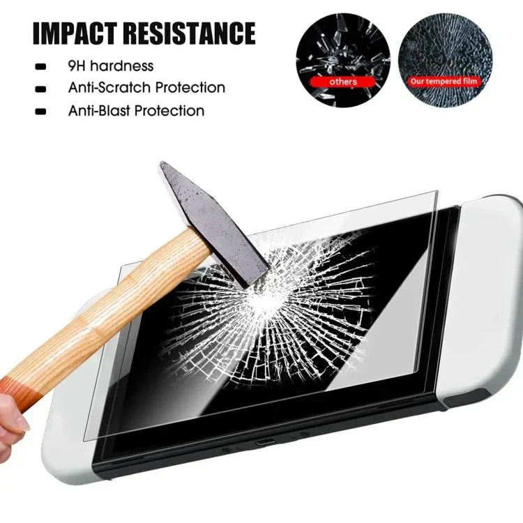 Dust-Free Warehouse HD Curved Edge Tempered Film, For Nintendo Switch 2, For Nintendo Switch OLED, For Nintendo Switch