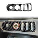 Carbon Fiber Car Rear Mirror Adjustment Switch Frame Decorative Sticker for SEAT Leon 2005-2012, Left and Right Driver, Rear Mirror Adjustment Switch Frame