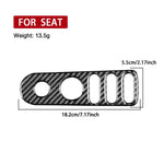 Carbon Fiber Car Rear Mirror Adjustment Switch Frame Decorative Sticker for SEAT Leon 2005-2012, Left and Right Driver, Rear Mirror Adjustment Switch Frame
