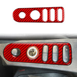 Carbon Fiber Car Rear Mirror Adjustment Switch Frame Decorative Sticker for SEAT Leon 2005-2012, Left and Right Driver, Rear Mirror Adjustment Switch Frame