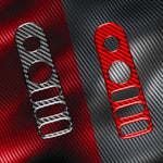 Carbon Fiber Car Rear Mirror Adjustment Switch Frame Decorative Sticker for SEAT Leon 2005-2012, Left and Right Driver, Rear Mirror Adjustment Switch Frame