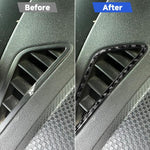 2pcs/Set Carbon Fiber Car Instrument Panel Air Outlet Decorative Sticker for SEAT Leon 2005-2012, Left and Right Driver, Instrument Panel Air Outlet