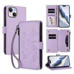 Butterfly Love Flower Multi-card Zipper Wallet Leather Phone Case, For iPhone 15, For iPhone 14 Plus, For iPhone 14 / 13, For iPhone 14 Pro, For iPhone 14 Pro Max, For iPhone 7 / 8 / SE 2022