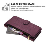Butterfly Love Flower Multi-card Zipper Wallet Leather Phone Case, For iPhone 11 Pro Max, For iPhone 11, For iPhone 11 Pro, For iPhone X / XS, For iPhone XR, For iPhone XS Max