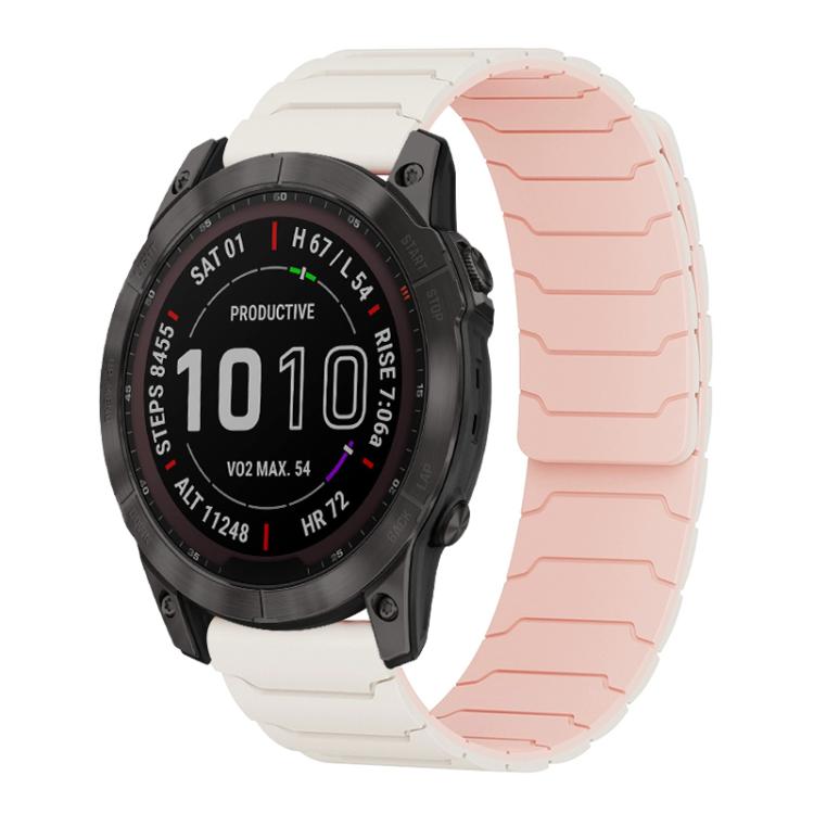 xDfind Magnetic Silicone Watch Band, For Garmin Fenix 8/7X/6X/5X 26mm, For Garmin Fenix 8/7/6/5 22mm, For Garmin Forerunner 35/30/35J 20mm