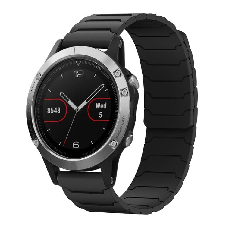 xDfind Magnetic Silicone Watch Band, For Garmin Fenix 8/7X/6X/5X 26mm, For Garmin Fenix 8/7/6/5 22mm, For Garmin Forerunner 35/30/35J 20mm