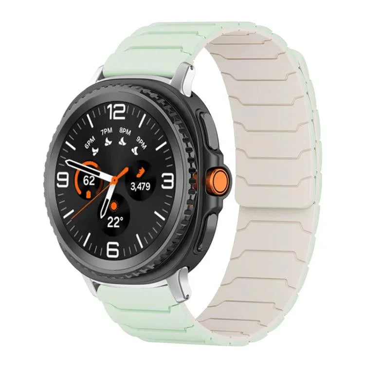 xDfind Magnetic Silicone Watch Band, For Samsung Galaxy Watch Ultra / Ultra 2025, For Samsung Galaxy Watch8 / 8 Classic, For Samsung Galaxy Watch 7 / 6 / 5 / FE