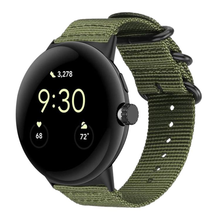 xDfind Ring Buckle Nylon Canvas Watch Band, For Google Pixel 5 / 4 / 3 / 2 / 1 41mm, For Google Pixel Watch 5 / 4 / 3 45mm