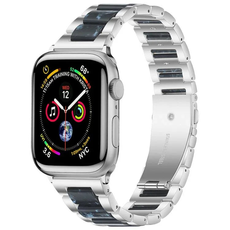 xDfind Three Beads Metal Resin Watch Band, For Apple Watch 42 / 44 / 45 / 46 / 49mm, For Apple Watch 38 / 40 / 41 / S10 42mm