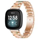 xDfind Three Beads Metal Resin Watch Band, For Fitbit Versa 4 / 3 / Sense 2 / Sense