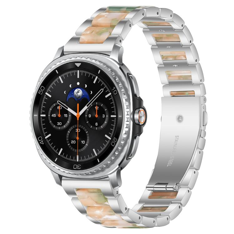 xDfind Three Beads Metal Resin Watch Band, For Samsung Galaxy Watch Ultra/Ultra 2025, For Samsung Galaxy Watch8 / 8 Classic, For Samsung Galaxy Watch 7 / 6 / 5 / FE