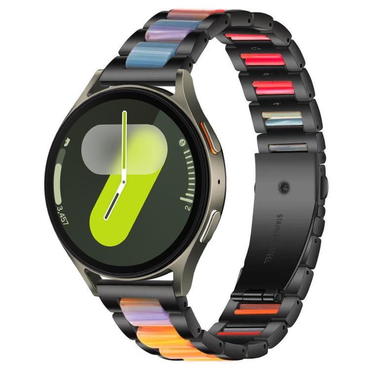 xDfind Three Beads Metal Resin Watch Band, For Samsung Galaxy Watch Ultra/Ultra 2025, For Samsung Galaxy Watch8 / 8 Classic, For Samsung Galaxy Watch 7 / 6 / 5 / FE