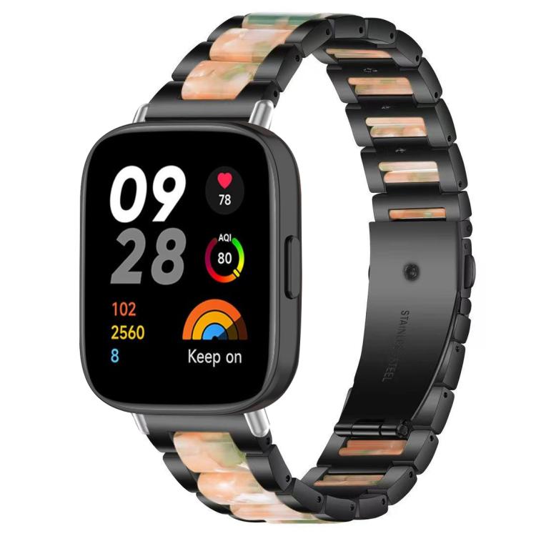 xDfind Three Beads Metal Resin Watch Band, For Redmi Watch6/5/4/Xiaomi Band 9 Pro/8 Pro, For Xiaomi Smart Band 10 / 9 / 8, For Redmi Watch 3