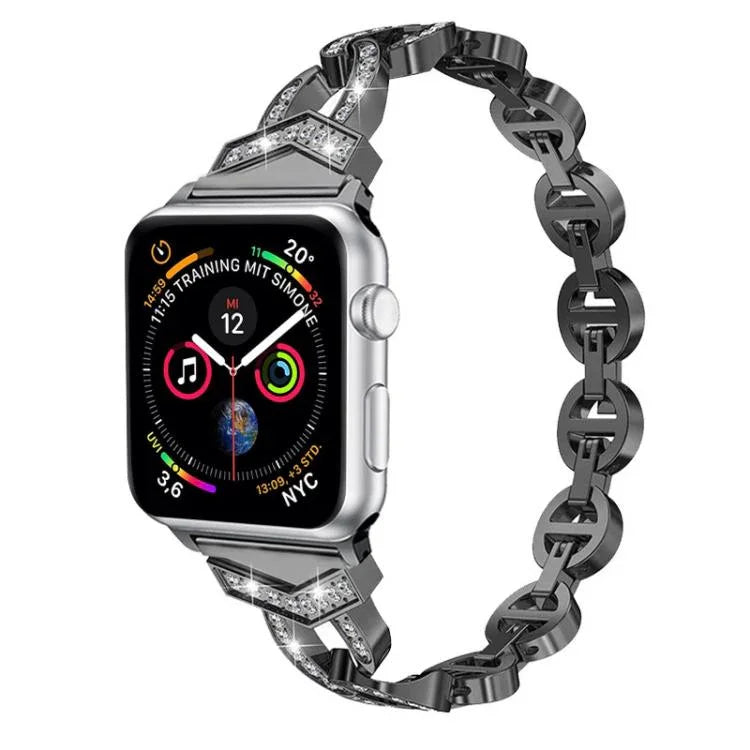 xDfind Diamond Stainless Steel Watch Band, For Apple Watch 42 / 44 / 45 / 46 / 49mm, For Apple Watch 38 / 40 / 41 / S10 42mm