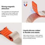 xDfind I-shaped Magnetic Silicone Watch Band, For Apple Watch 42 / 44 / 45 / 46 / 49mm, For Apple Watch 38 / 40 / 41 / S10 42mm