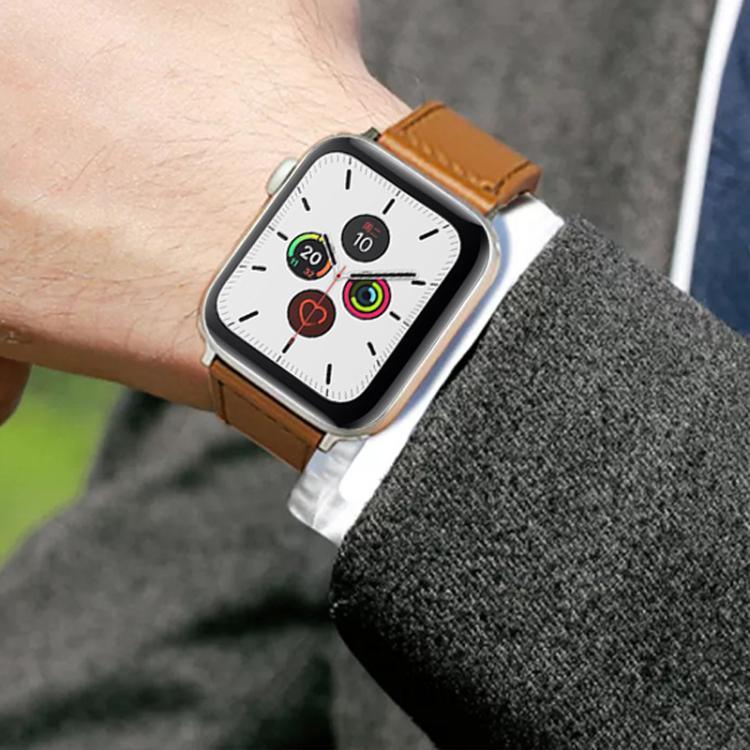 xDfind Rivet Buckle Genuine Leather Watch Band, For Apple Watch 42 / 44 / 45 / 46 / 49mm, For Apple Watch 38 / 40 / 41 / S10 42mm