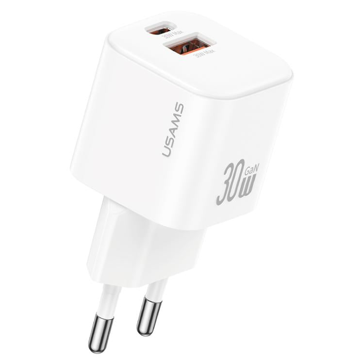 USAMS CC263 30W GaN USB-C / Type-C, USB Dual-port Mini Fast Charger, CC263