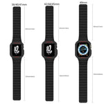 xDfind Magnetic Silicone Watch Band with Integrated Watch Cover, For Apple Watch 42 / 44 / 45mm, For Apple Watch Series 10 / 11 46mm, For Apple Watch Series 10 / 11 42mm, For Apple Watch Ultra 3 / 2 / 1 49mm, For Apple Watch 38 / 41mm