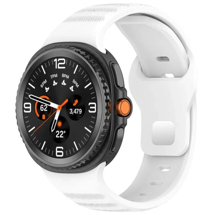 xDfind Round Dots Silver Stud Buckle Silicone Watch Band, For Samsung Galaxy Watch Ultra/Ultra 2025, For Samsung Galaxy Watch8 / 8 Classic