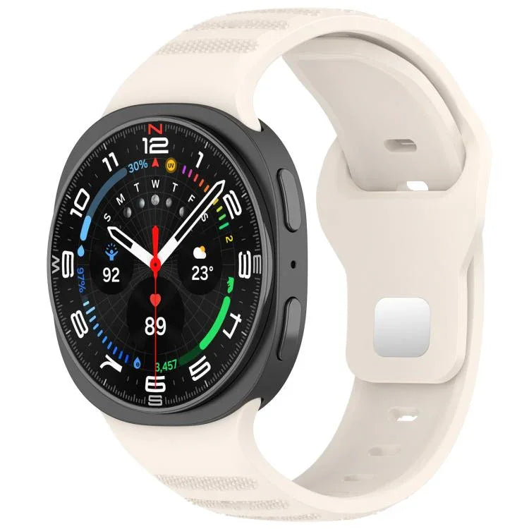 xDfind Round Dots Silver Stud Buckle Silicone Watch Band, For Samsung Galaxy Watch Ultra/Ultra 2025, For Samsung Galaxy Watch8 / 8 Classic