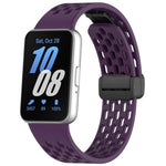 xDfind Hole Style Magnetic Black Buckle Silicone Watch Band, For Galaxy Fit3