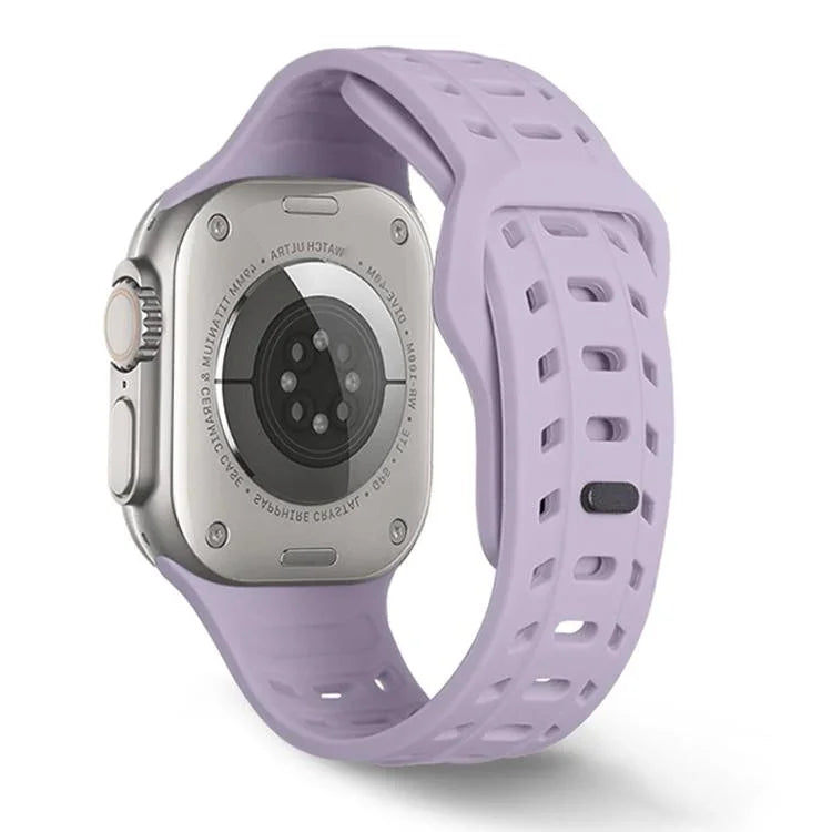 Shark Texture Holes Silicone Watch Band, For Apple Watch 46mm / 49mm / 45mm / 44mm