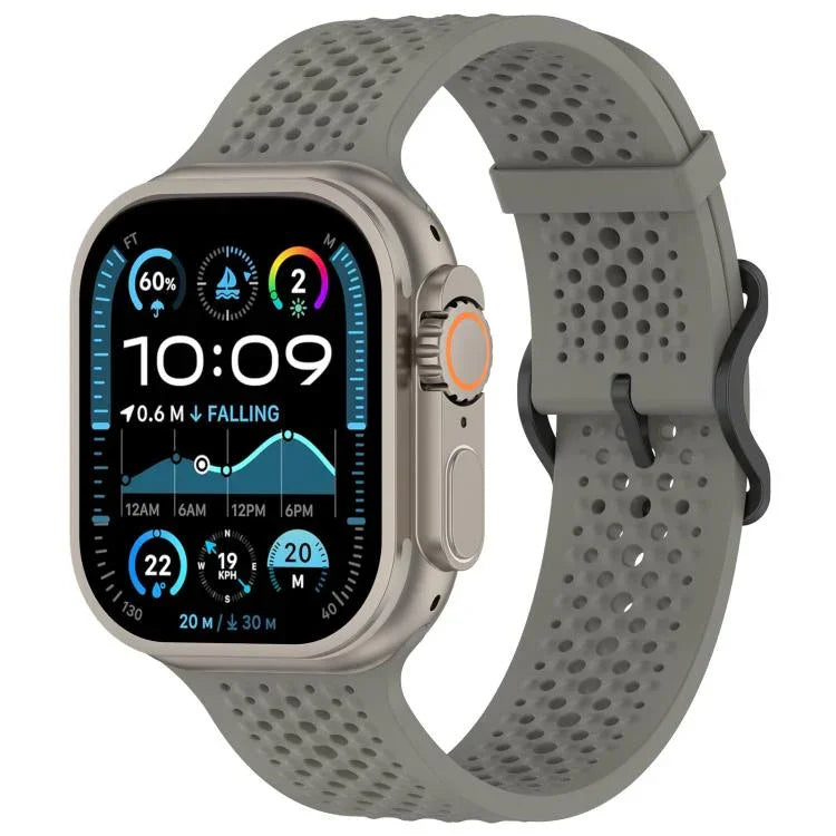 xDfind Breathable Silicone Watch Band, For Apple Watch 42 / 44 / 45 / 46 / 49mm, For Apple Watch 38 / 40 / 41 / S10 42mm