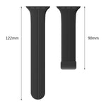 xDfind  Flat Head Groove Folding Black Buckle Silicone Watch Band, For Apple Watch 42 / 44 / 45 / 46 / 49mm, For Apple Watch 38 / 40 / 41 / S10 42mm