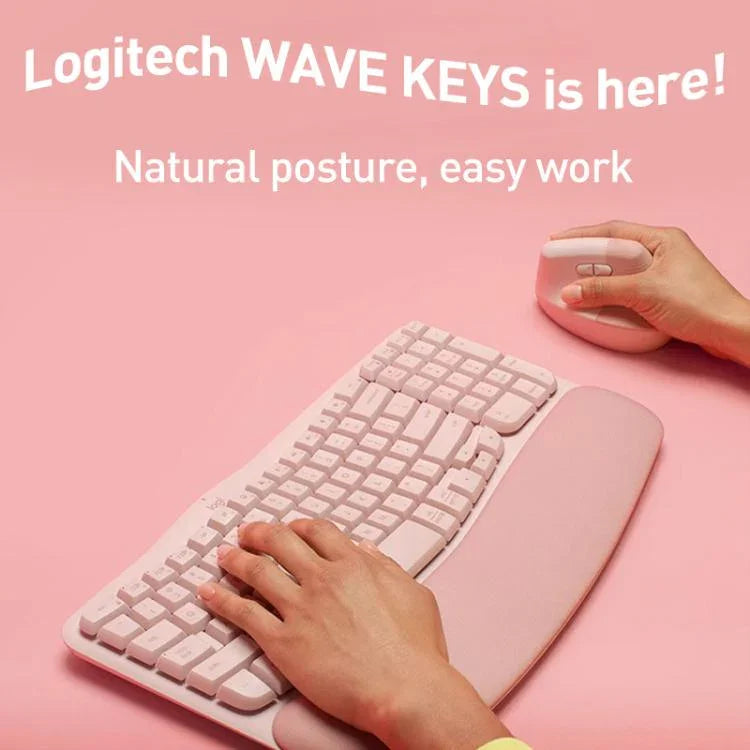 Logitech WAVE KEYS Wireless Ergonomic Keyboard