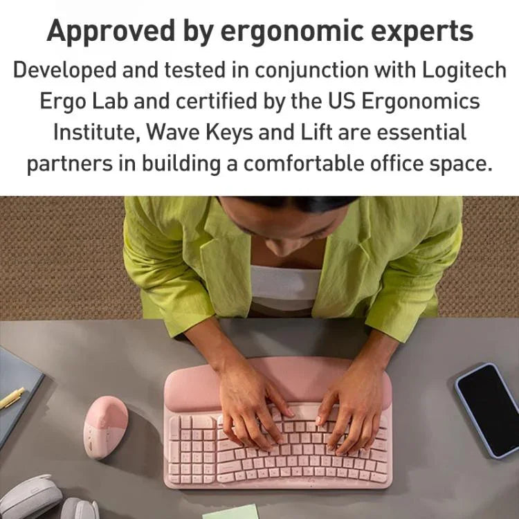 Logitech WAVE KEYS Wireless Ergonomic Keyboard