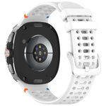 xDfind Alloy Silver Buckle Breathable Hole Silicone Watch Band, For Samsung Galaxy Watch8 / Watch8 Classic