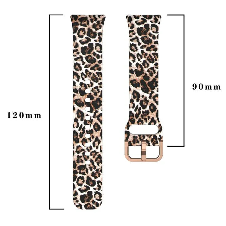 xDfind Gold Buckle Printed Silicone Watch Band, For Samsung Galaxy Fit3