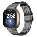 xDfind Seven Beads Buckle Stainless Steel Watch Band, For Fitbit Versa 4 / 3 / Sense 2 / Sense