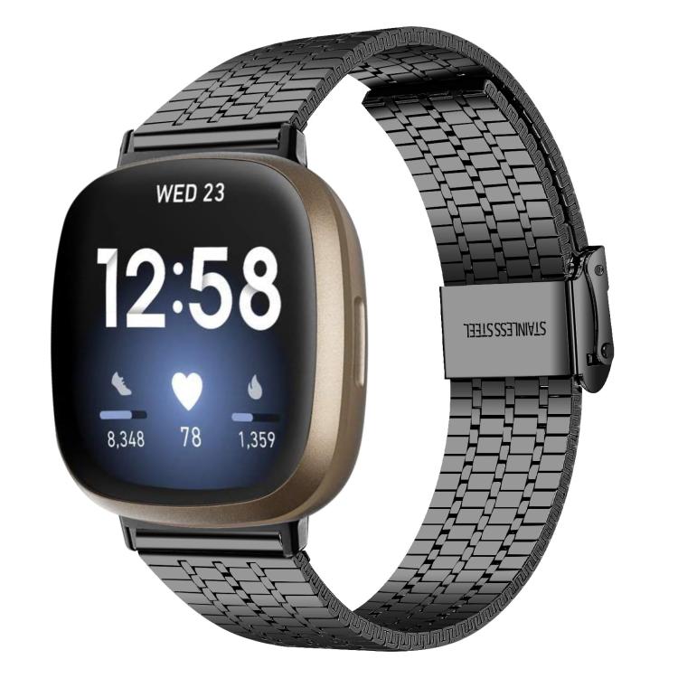 xDfind Seven Beads Buckle Stainless Steel Watch Band, For Fitbit Versa 4 / 3 / Sense 2 / Sense