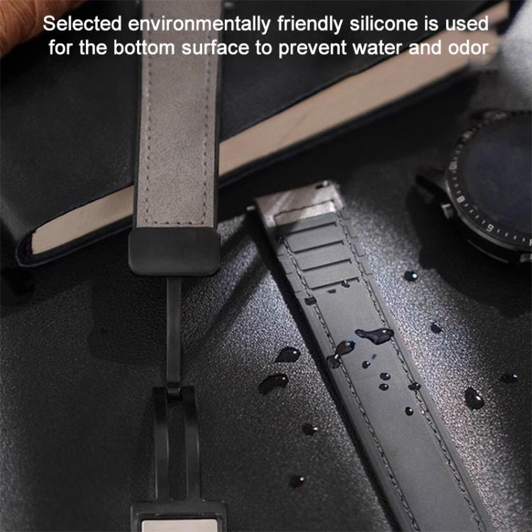 xDfind Crazy Horse Pattern Silicone Skin Magnetic Buckle Watch Band, 18mm, 20mm, 22mm