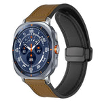xDfind Crazy Horse Pattern Silicone Skin Magnetic Buckle Watch Band, For Samsung Galaxy Watch Ultra / Ultra 2025, For Samsung Galaxy Watch8 / 8 Classic