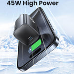 USAMS CC323 T66 45W USB-C / Type-C GaN Fast Charger, EU Plug, CC323