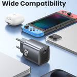 USAMS CC323 T66 45W USB-C / Type-C GaN Fast Charger, EU Plug, CC323