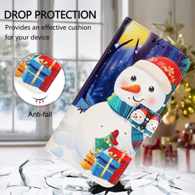 Christmas Series Buckle Leather Phone Case with Hand Strap, For iPhone 14 Pro Max, For iPhone SE 2022 / SE 2020 / 8 / 7, For iPhone 13 Pro Max, For iPhone 13 Pro, For iPhone 13 mini, For iPhone 12 Pro / 12, For iPhone 12 Pro Max, For iPhone 12 mini