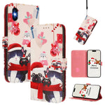 Christmas Series Buckle Leather Phone Case with Hand Strap, For iPhone 11 Pro Max, For iPhone 11, For iPhone 11 Pro, For iPhone XS / X, For iPhone XR, For iPhone XS Max, For iPhone 8 Plus / 7 Plus