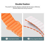 xDfind Loop Magnetic Glossy Silicone Watch Band, 18mm, 20mm, 22mm