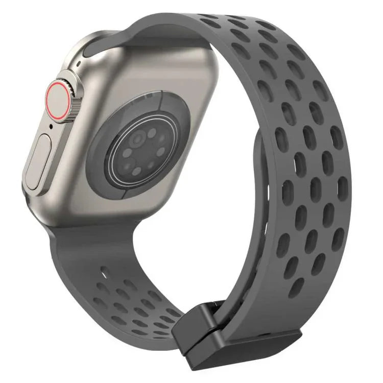 xDfind Magnetic Clasp Silicone Watch Band, For Apple Watch 42 / 44 / 45 / 46 / 49mm, For Apple Watch 38 / 40 / 41 / S10 42mm