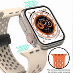 xDfind Magnetic Clasp Silicone Watch Band, For Apple Watch 42 / 44 / 45 / 46 / 49mm, For Apple Watch 38 / 40 / 41 / S10 42mm